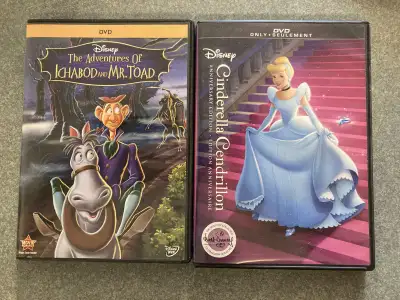 Disney DVDs EUC Cinderella Adventures of Ichabod and Mr Toad , View more