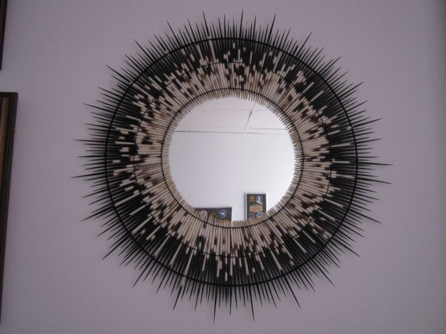 Small African Porcupine Quill Mirror in Arts & Collectibles in City of Toronto