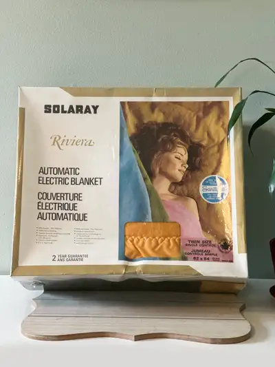 Vintage 1970 Couverture Électrique Chauffante Solaray SCELLÉE, View more