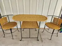 2 person "breakfast" patio set with table