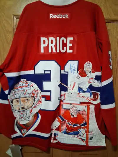 Carey Price, auto painted Canadiens jersey, View more