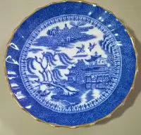 Antique Copelands China  Blue and White Small Willow Plate