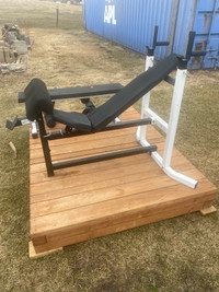 Incline weight bench with leg extension  with regular bench