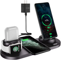6 in 1 Wireless Charging Stand Compatible for Android Apple AirP