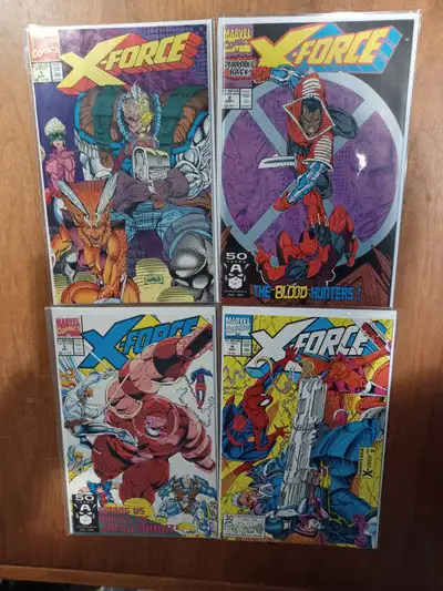 X-Force Comic Issues 1 to 4 - NM - 1991  - 2nd and 3rd Deadpool, View more