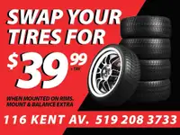 Swap Tires Discount!!! Call for appointment 