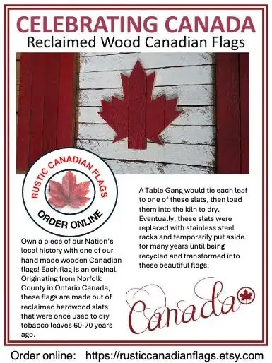 Large, Rustic, Handmade, Wooden Canadian Flags and Signs in Hobbies & Crafts in Peterborough - Image 4