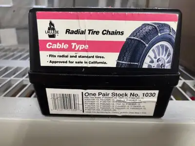 Laclede Cable Tire Chains - MODEL 1030 Never used! IMPORTANT: Due to Tire Size Variations, Pre-Fit P...