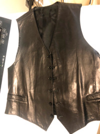 Dress leather vest