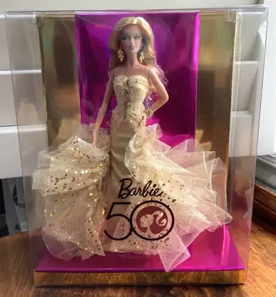Barbie 50 Mattel P9070 Issue 2008 NRFB Barbie doll’s 50th anniversary sparkles even more brightly wi...