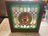 Antique stain glass window