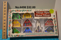 Village alpin de Noel vintage