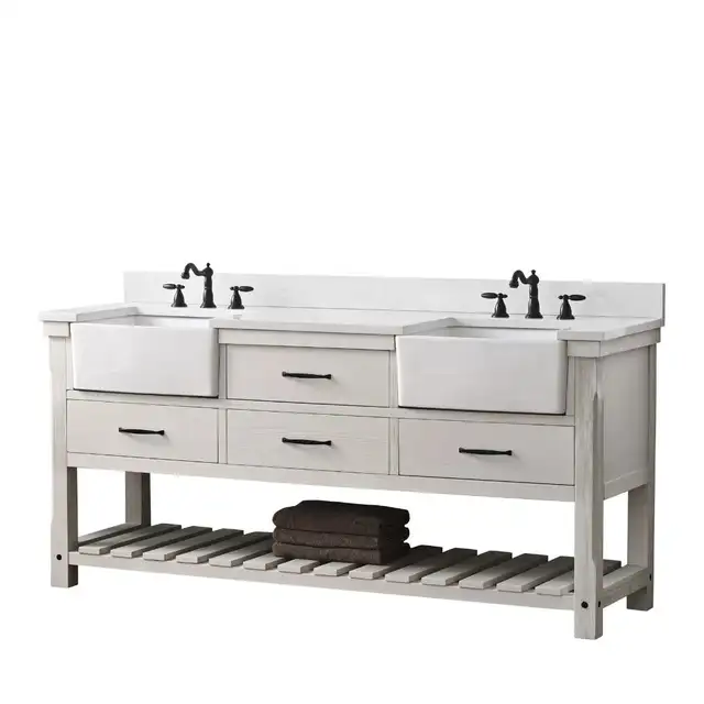 BRAND NEW Farmhouse style 72'' Double Bathroom Vanity in Bathwares in Oakville / Halton Region - Image 6