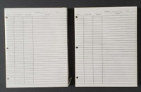 10 New 4-Column White 3-Hole Punched Writing Pads