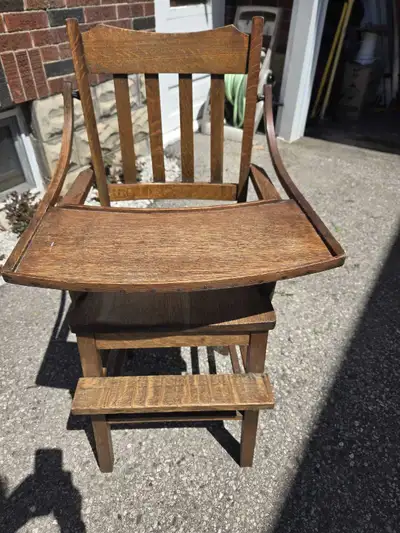 Antique Wooden High Chair, View more