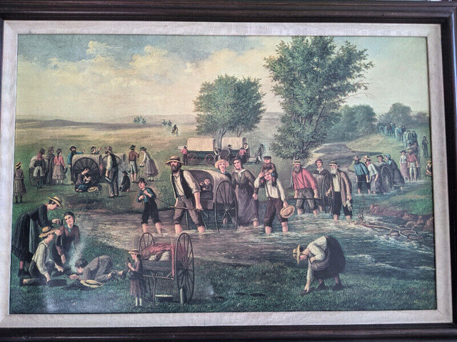 Wall ART Canvas Painting The Migration to Utah 35" x 25" in Arts & Collectibles in Gatineau - Image 3