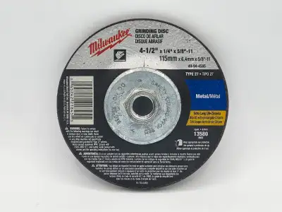 Milwaukee grinding disc 4"1/2" x 1/4" x 5/8"-11 metal 49-94-4585, View more
