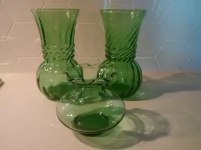 Assorted Vintage E.O. Brody & Anchor Hocking Green Glassware, View more