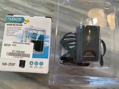 Hang on Filter and Marina heater for Nano Fishtank, View more