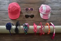 4 Girl's Hats and 7 Hairbands