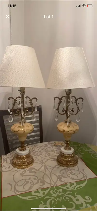 Vintage Crystal Table Lamps, View more