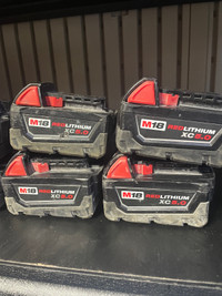 Milwaukee m18 5.0 batteries and chargers!