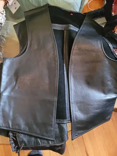 MEN'S LEATHER VEST. LARGE LEATHER VEST. SOFT LEATHER VEST., View more