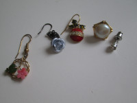 5 single pierced earrings