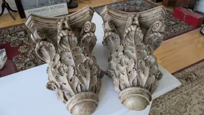 Wall Sconces. Antique-style Acanthus Leaf wall Corbel or Sconces, View more