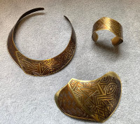 Brass Forged Jewellery Set