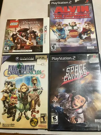 Je mets en vente un lot de jeux vidéo d'occasion comprenant : - LEGO Pirates des Caraïbes pour Ninte...
