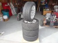 4pc 205/55 R15 Summer Tires on Rims