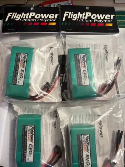 FlightPower 1345mah 3s lipo batteries, View more