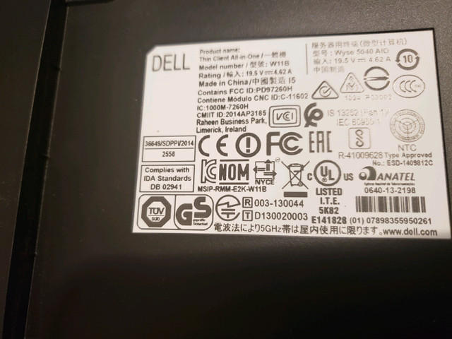 Dell WYSE W11B 5040 22" 1.4GHz 2GB RAM 8GB SSD AIO Thin Client in Desktop Computers in City of Toronto - Image 2