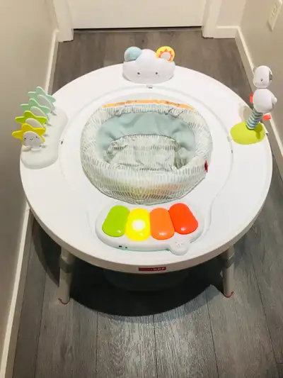 In like new condition, was only at Granny’s house. Seat has been cold cycled washed and toys have be...