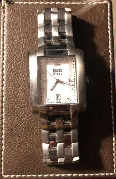 Roots steel band wristwatch square face, View more
