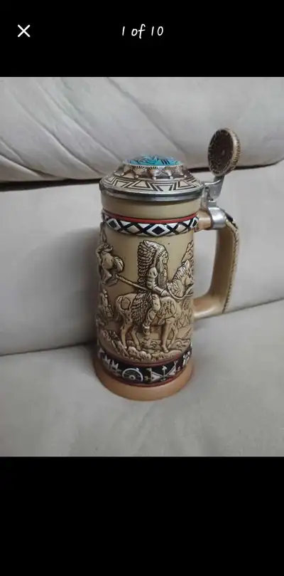 Vintage Avon Collectible Lidded Beer Stein, View more