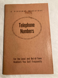 Bell Telephone Numbers Book
