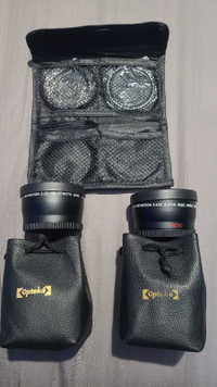 Never used telephoto lens, wide angle lens and 2 filters