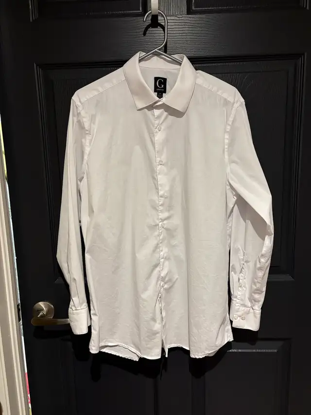 Grafton White Slim Fit Dress Shirt L/G 16-16.5 32/33 in Men's in Kitchener / Waterloo - Image 2