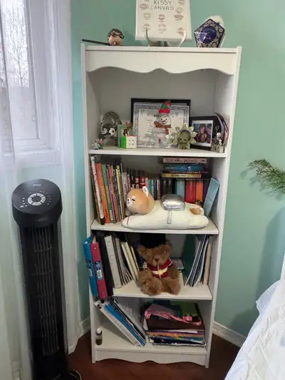 White bookcase, View more