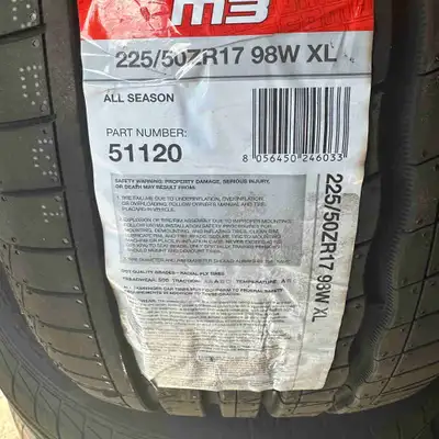 These are ALL SEASON tires Dimensions are 225/50zr17 98w XL