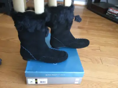 Nine West Black Suede Boots - Size 9, View more