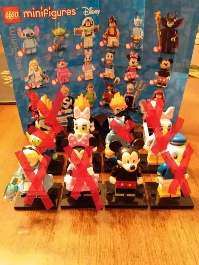 Donald Duck - Sold Minnie Mouse - Sold Alice - Sold All other figures $5 each. Instructions included...