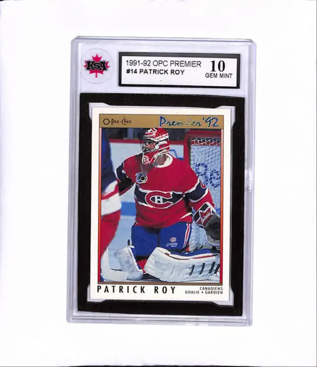 1991-92 O-Pee-Chee Premier Patrick Roy KSA 10 #14 in Arts & Collectibles in Thetford Mines - Image 2