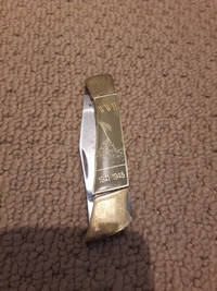 WWII WW2 1941-1945 Commemorative Pocket Knife Folding Blade
