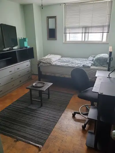 Room for rent for one person, TV- hi speed internet, small refri