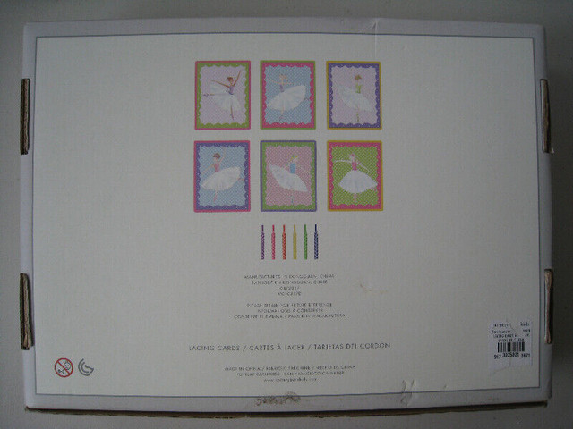 Ballerina lacing cards from Pottery Barn kids in Toys & Games in Guelph - Image 4