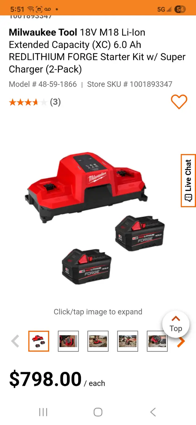 Milwaukee Tool 18V M18 Li-Ion (XC) 6.0 Ah REDLITHIUM Battery in Power Tools in Windsor Region - Image 2