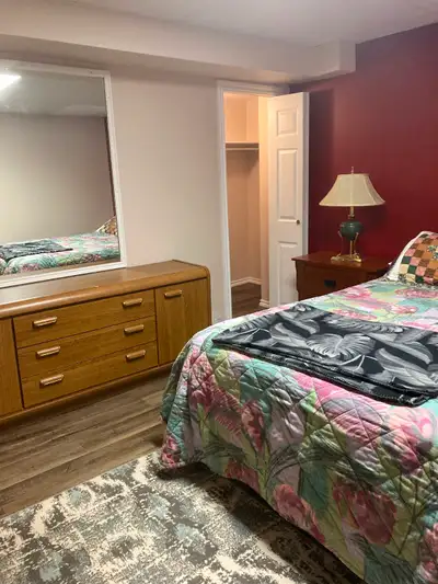 We have 2 bedrooms for rent in our basement suite on Alberta side in lloydminster. Suite is furnishe...